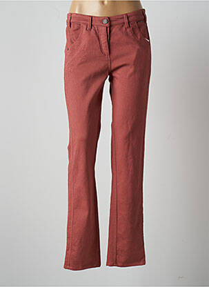 Pantalon slim țesătură poplin mărime normală roz AGATHE & LOUISE femeie