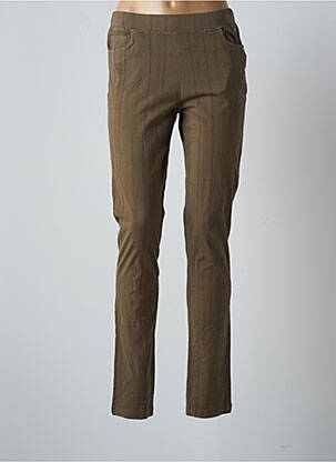 Jegging țesătură poplin mărime normală verde AGATHE & LOUISE femeie