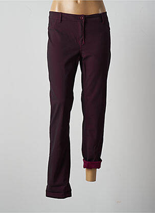 Pantalon slim țesătură poplin mărime normală violet JAC JAC femeie
