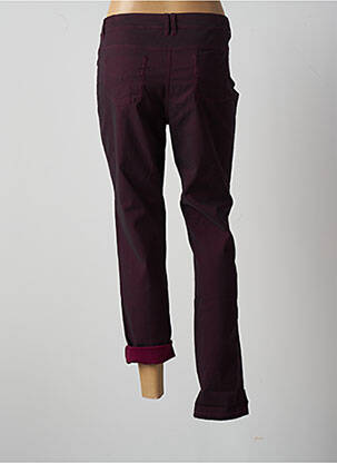 Pantalon slim țesătură poplin mărime normală violet JAC JAC femme