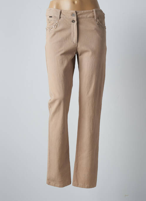 Pantalon slim bej AGATHE & LOUISE femeie