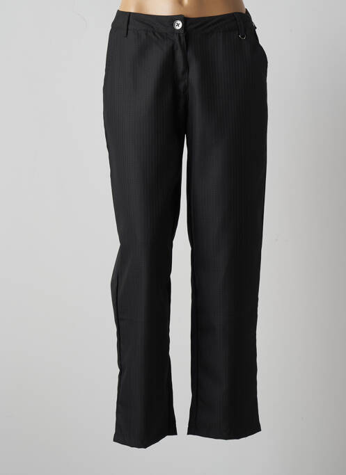 Pantalon drept închidere cu fermoar sub clapetă cu nasturi mărime normală negru AGATHE & LOUISE femme