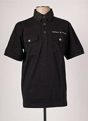 Polo negru QUINZE & TREIZE bărbat