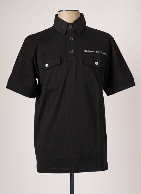 Polo negru QUINZE & TREIZE bărbat