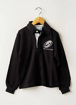 Polo negru QUINZE & TREIZE băiat