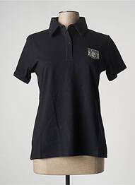 Polo broderie cu motive brodate mâneci scurte negru HAKA DANCE femeie