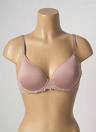 Sutien efect material satinat top sutien modelat bej SIMONE PERELE femeie