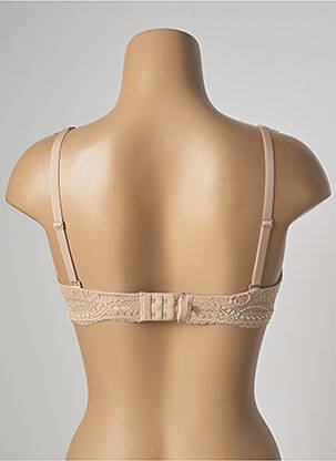 Sutien efect material satinat sutien balconet cu decolteu înalt culoare piersică SIMONE PERELE femeie