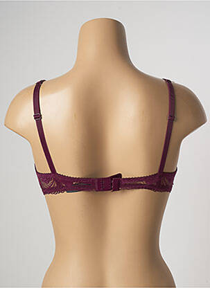Sutien efect material satinat sutien balconet cu decolteu înalt violet IMPLICITE femeie