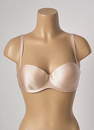 Sutien efect material satinat top sutien modelat culoare piersică PASSIONATA femeie
