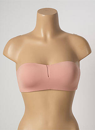 Sutien efect material satinat top bentiță roz PASSIONATA femeie