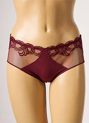 Shorty efect material satinat roșu SIMONE PERELE femeie
