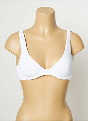 Sutien de costum de baie elasticitate sutien cupe întregi cu decolteu înalt alb SUMADRA femeie