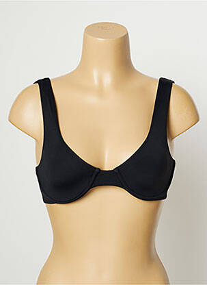 Sutien de costum de baie elasticitate sutien cupe întregi cu decolteu înalt negru SUMADRA femeie