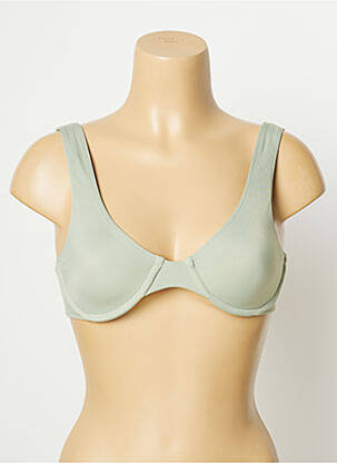 Sutien de costum de baie elasticitate sutien cupe întregi cu decolteu înalt verde SUMADRA femeie