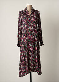 Rochie midi imprimeu floral mâneci lungi albastru SEE U SOON femeie