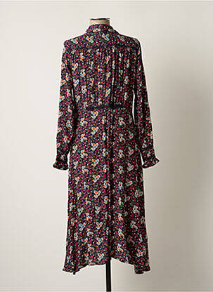 Rochie midi imprimeu floral mâneci lungi albastru SEE U SOON femeie