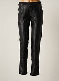Pantalon slim talie elastică mărime normală negru MISS TIC femeie