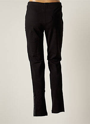 Pantalon slim talie elastică mărime normală negru MISS TIC femeie