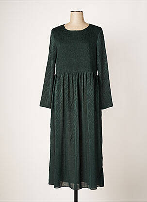Rochie lungă mâneci lungi mâneci lungi verde SAMSOE & SAMSOE femeie