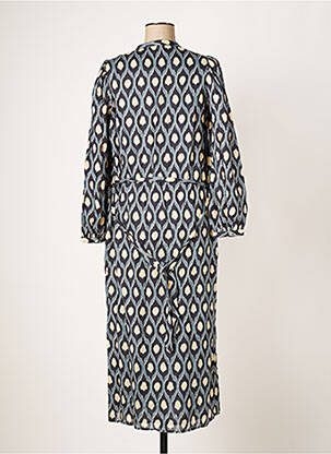 Rochie lungă mâneci lungi mâneci lungi albastru HARTFORD femeie