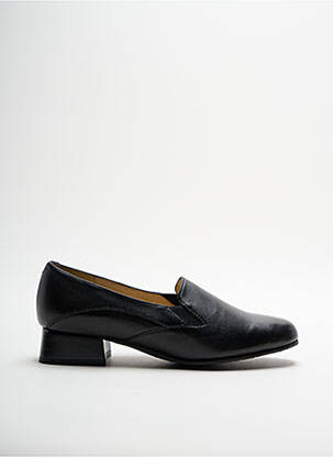 Mocasini material neted toc plat până la 3 cm negru GEO-REINO femeie