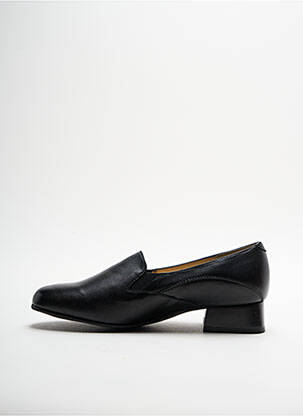 Mocasini material neted toc plat până la 3 cm negru GEO-REINO femeie