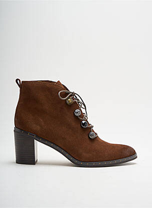 Botine/ghete toc de 7 la 9 cm maro MAM'ZELLE femeie