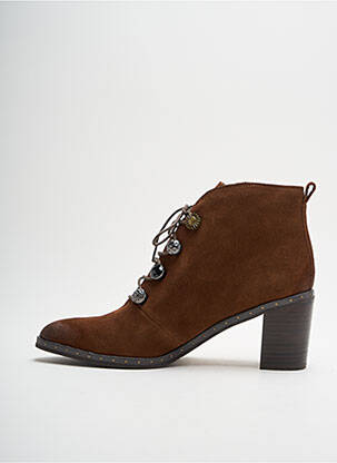 Botine/ghete toc de 7 la 9 cm maro MAM'ZELLE femeie