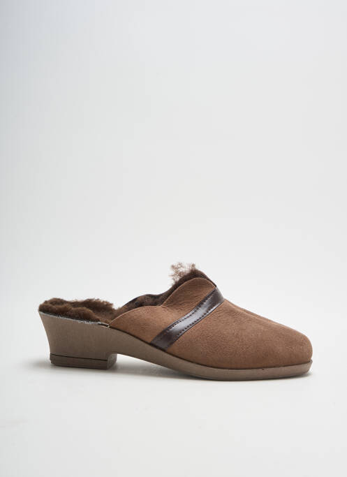 Papuci/Pantofi de casă maro FARGEOT femeie