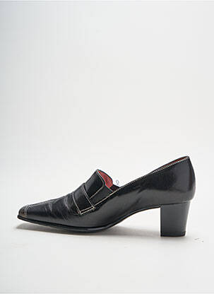 Mocasini material neted toc de 4 la 6 cm negru ELANTINE femeie