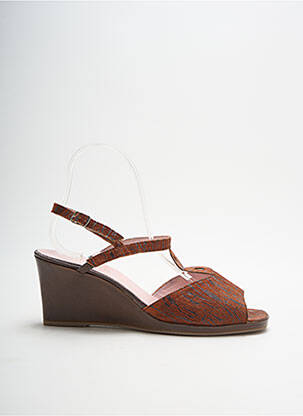 Sandale/Pantofi decupați maro ELANTINE femeie