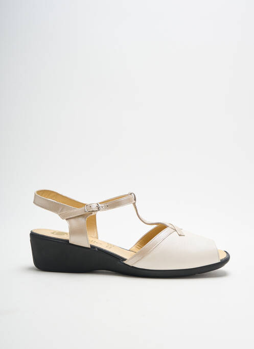 Sandale/Pantofi decupați bej OMBELLE femeie