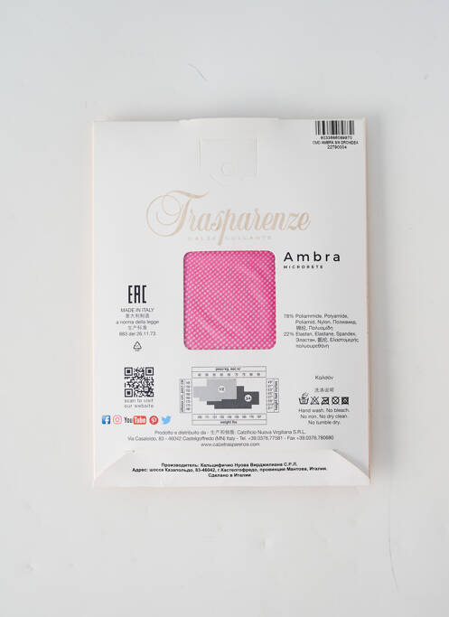 Colanți roz TRASPARENZE femeie