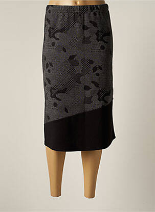 Fustă midi gri QUATRE VINGT JOURS femeie