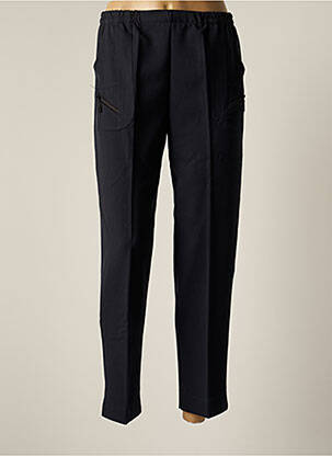 Pantalon drept talie elastică mărime normală albastru ROSE POMME femeie