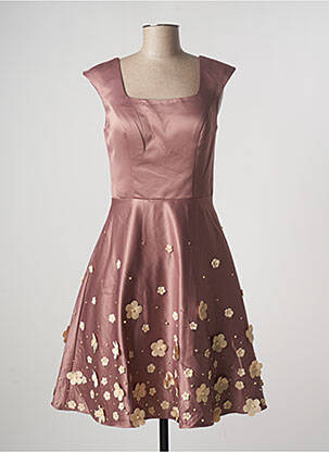 Rochie midi maro PAUL BRIAL femeie