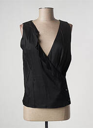 Top croială fluidă fără mâneci negru PAUL BRIAL femme