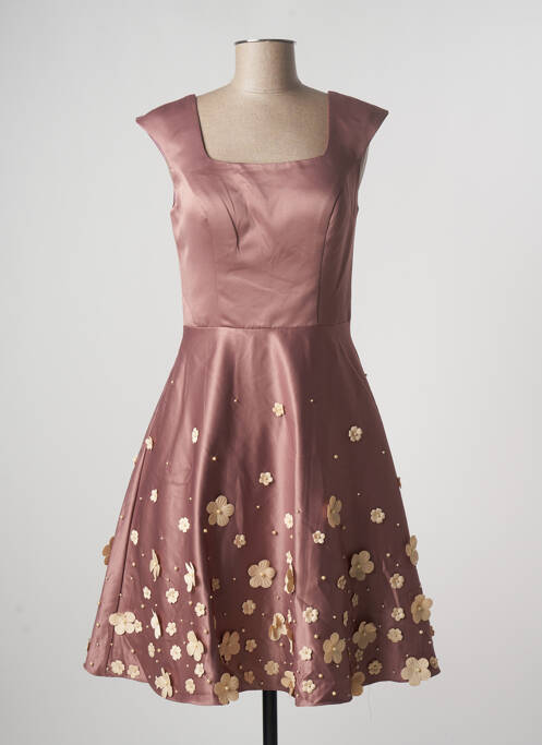 Rochie midi maro PAUL BRIAL femeie