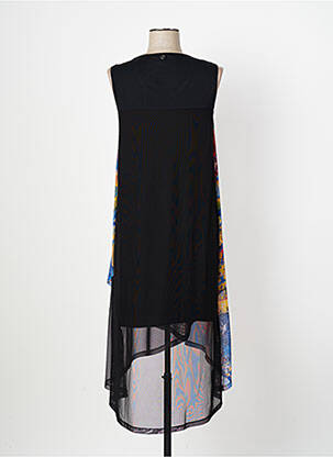 Rochie midi imprimeu fantezie mâneci scurte negru OZÉE femeie
