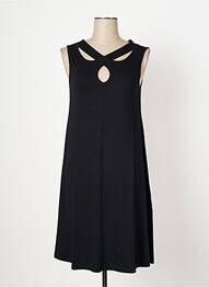 Rochie midi fără mâneci fără mâneci negru MALOKA femeie