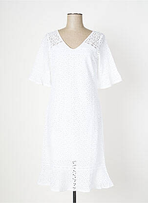 Rochie midi alb PAUL BRIAL femeie