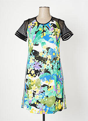 Rochie scurtă mâneci scurte mâneci scurte albastru MALOKA femeie