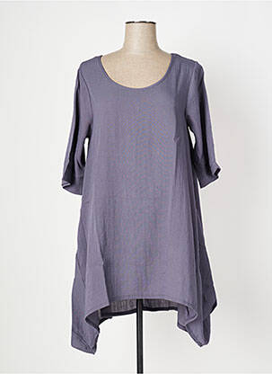 Rochie midi mâneci 3/4 mâneci 3/4 gri OZÉE femeie