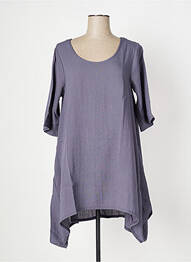 Rochie midi mâneci 3/4 mâneci 3/4 gri OZÉE femme