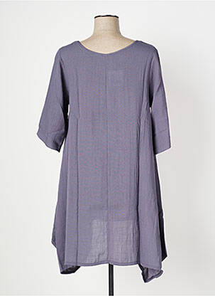 Rochie midi mâneci 3/4 mâneci 3/4 gri OZÉE femeie