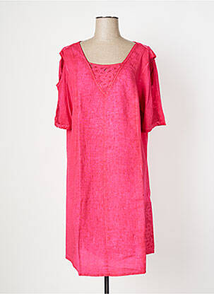 Rochie midi roz MALOKA femeie