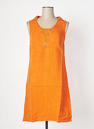 Rochie midi portocaliu MALOKA femeie