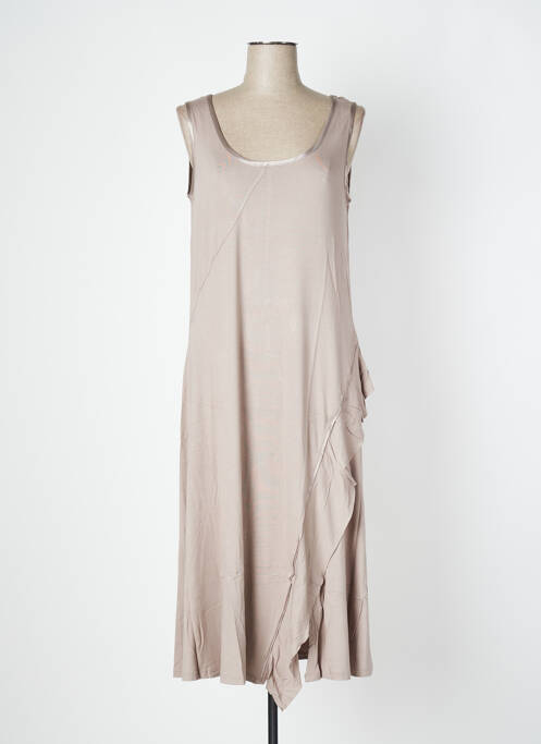 Rochie lungă maro MALOKA femeie