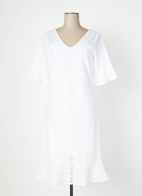 Rochie midi alb PAUL BRIAL femeie